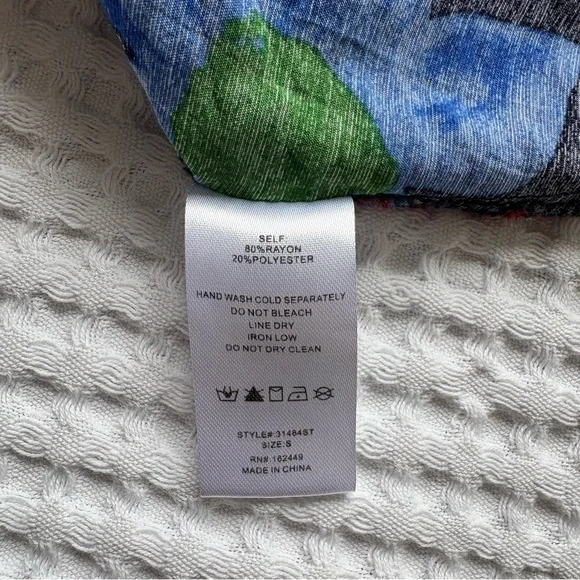 Milk & Honey Floral Tiered Ruffle Mini Skirt - Button Front: Size Small - Picture 4 of 5